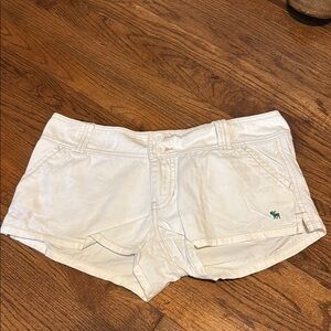 Abercrombie and Fitch White Jean Shorts